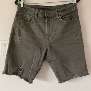American Eagle EA Next Level Flex Grey Short Mens 31 Distressed Denim Summer
